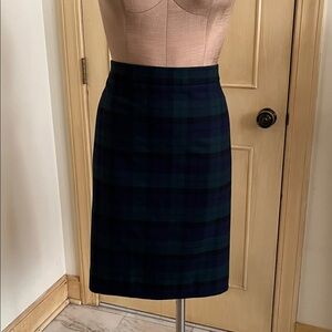 J. CREW NWT Black Watch Tartan Plaid Pencil Skirt Preppy Collegiate Career SZ 14